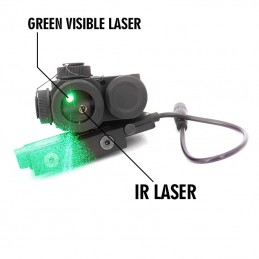 Sotac perst-4 Mira laser visível verde e laser IR PEQ totalmente metálico para airsoft tático
