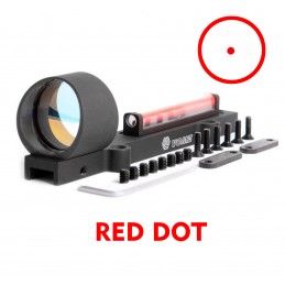 VOMZ 1x28 RED Green Fiber Optic Red Dot Sight Collimator Sight 11mm Rail For Shutgun Hunting Scope Sight