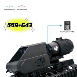 Meprolight MEPRO O2 Réplica de visor de punto rojo y verde para airsoft Meprolight MEPRO O2 Réplica de visor de punto rojo y verde para airsoft