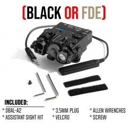 DBAL-A2 Visée laser visible vert/rouge, lampe LED et pointeur IR, 6061AL, réplique parfaite
