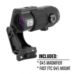 G45 Magnificador 5X com montagem FTC de 2.26, conjunto réplica preto/FDE/TAC