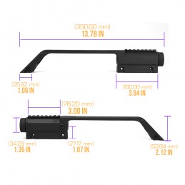G36 Alça de transporte com luneta 3.5x e trilho superior alto para airsoft