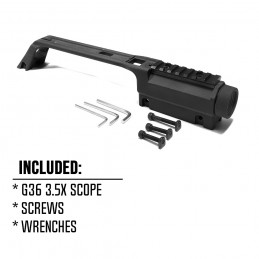 G36 Carry Handle 3.5x Scope With High Top Rail For Airsoft