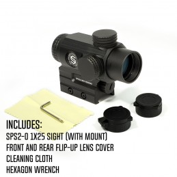 SPEC OPTICS SPS2-0 Viseur à point rouge et vert 1x25 mm, noir
