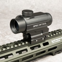 SPEC OPTICS SPS2-0 1x25 mm-Visier mit rotem und grünem Punkt, Schwarz