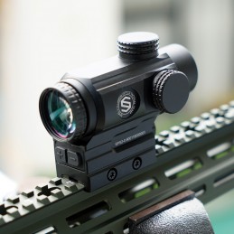 SPEC OPTICS SPS2-0 1x25 mm-Visier mit rotem und grünem Punkt, Schwarz