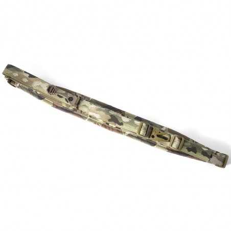 Ferro Slingster Tactical Sling – Tan With Green Hardware, Ambidextrous Padded Sling