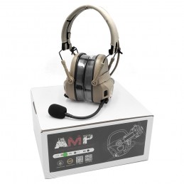 FCS AMP 전술 헤드셋, 직접 착용 & 헬멧 장착 겸용, 소음 감소 기능, 군 항공 통신용 헤드셋,SPECPRECISION TACTICAL GEAR헤드폰