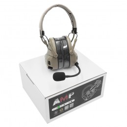 FCS AMP 전술 헤드셋, 직접 착용 & 헬멧 장착 겸용, 소음 감소 기능, 군 항공 통신용 헤드셋,SPECPRECISION TACTICAL GEAR헤드폰