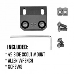 SPECPRECISION Picatinny 45 Degree Offset Side Scout Mount SSM For Surefire Scoutlight Series AR15 Airsoft Hunting Accesory