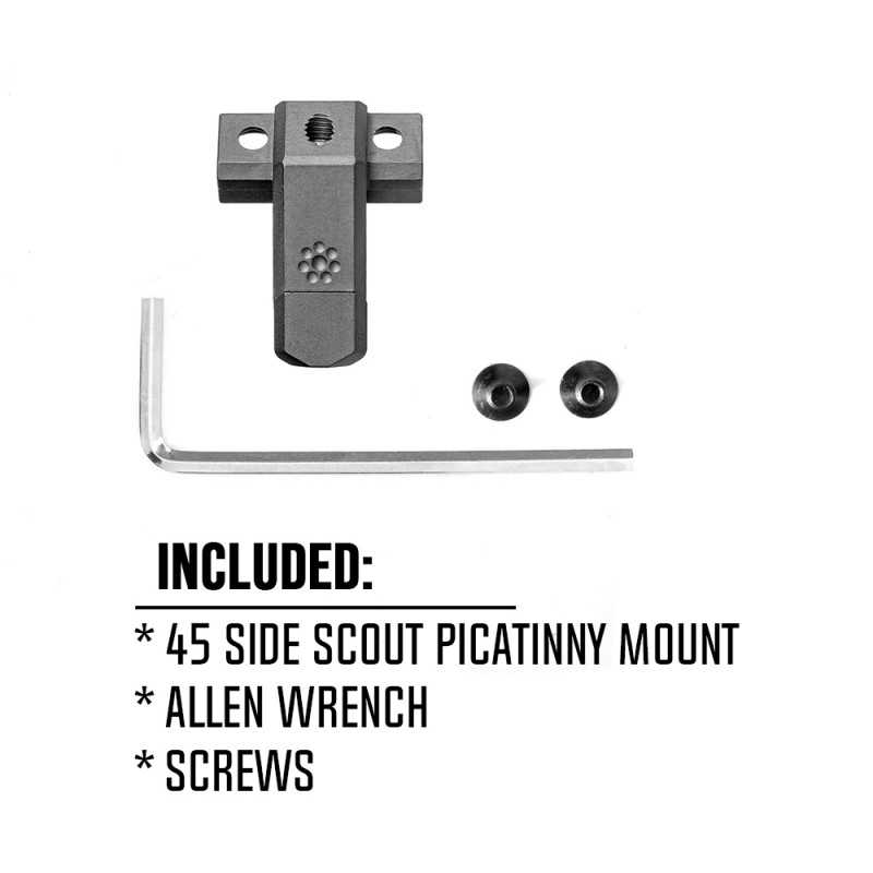 SPECPRECISION Picatinny 45 Degree Offset Side Scout Mount SSM For Surefire Scoutlight Series AR15 Airsoft Hunting Accesory