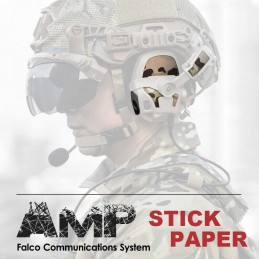 FMA FCS AMP 헤드폰 스티커 MultiCam Camo 스킨 세트,SPECPRECISION TACTICAL GEAR헤드폰