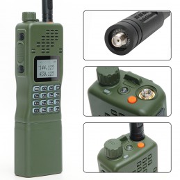 Baofeng Tactical AN /PRC-152 VHF/UHF Black Ham Radio 15W High Power Walkie Talkie USB Charger MBITR Army Two way Radio