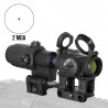 T2 Red Dot Sight With MICRO-S Mount With QD Lever With G33 3X Magnifier