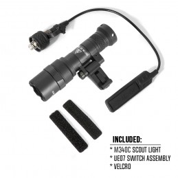 SPECPRECISION M340C Lanterna Mini Scout Light Pro de 3 volts com tampa traseira Z68