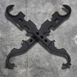 AR15/M4 Llave de armero multifunción 8 en 1, herramienta combinada de acero aleado CNC, color negro