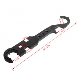AR15/M4 8-in-1 Multi-tool ARMORER Wrench Combo Tool Fabric Made by Alloy Steel CNC, Color: Black,SPECPRECISION TACTICAL GEAR악세사리
