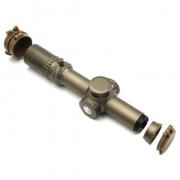Evolution Gear ATACR 1-8 24mm FFP LPVO Luneta, réplica versão militar FDE