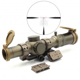 Evolution Gear ATACR 1-8 24mm FFP LPVO Tüfek Mil Spec Ver. C1 Ofset Montaj Kombinasyonu ile Kopya FDE Rengi