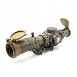 Evolution Gear ATACR 1-8 FDE 34mm FFP Luneta LPVO, réplica Mil Spec FDE com montagem lateral C1, conjunto
