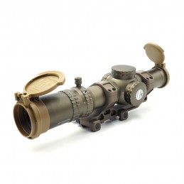 Evolution Gear ATACR 1-8 24mm FFP LPVO Riflescope Mil Spec Ver. Replica FDE Color With C1 Offset Mount Combo