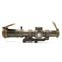 Evolution Gear ATACR 1-8 FDE 34mm FFP LPVO-Zielfernrohr, Mil Spec-Nachbau FDE mit C1-Versatzmontage, Set