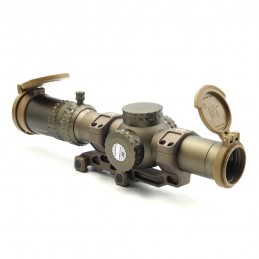 Evolution Gear ATACR 1-8 FDE 34mm FFP Luneta LPVO, réplica Mil Spec FDE com montagem lateral C1, conjunto