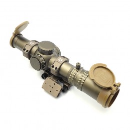 Evolution Gear ATACR 1-8 FDE 34mm FFP Luneta LPVO, réplica Mil Spec FDE com montagem lateral C1, conjunto