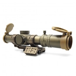 Evolution Gear ATACR 1-8 FDE 34mm FFP Luneta LPVO, réplica Mil Spec FDE com montagem lateral C1, conjunto