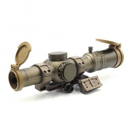 Evolution Gear ATACR 1-8 FDE 34mm FFP Lunette LPVO, réplique Mil Spec FDE avec montage déporté C1, ensemble