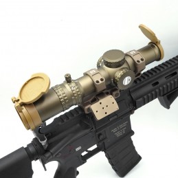 Evolution Gear ATACR 1-8 FDE 34mm FFP Luneta LPVO, réplica Mil Spec FDE com montagem lateral C1, conjunto