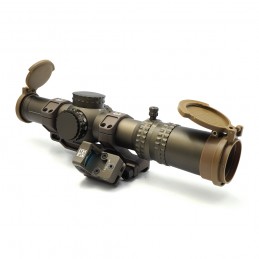 ATACR 1-8 24mm FFP LPVO ライフルスコープ ミルスペック Ver. C1 オフセット マウントと RMR レッド ドット サイト FDE カラー コンボを備えたレプリカ|SPECPRECISIONコンボ ATACR 1-8 24mm FFP LPVO ライフルスコープ ミルスペック Ver. C1 オフセット マウントと RMR レッド ドット サイト FDE カラー コンボを備えたレプリカ|SPECPRECISIONコンボ