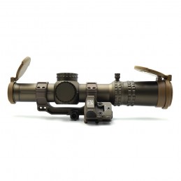 ATACR 1-8 24mm FFP-LPVO-Zielfernrohr-Replik Mil Spec mit C1-Offset-Montage und RM-Rotpunktvisier FDE Kombination