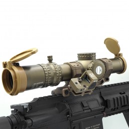 Ensemble ATACR 1-8 24mm Lunette LPVO FFP réplique Mil Spec avec montage déporté C1 et point rouge RM, FDE