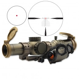 Evolution gear ATACR 1-8 24mm FFP LPVO Tüfek Mil Spec Ver. T2 FDE Renk Kombolu C1 Ofset Montajlı Kopya