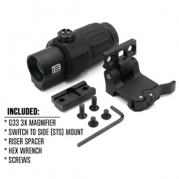 SPECPRECISION G33 GEN2 3X Magnifier Scope With STS Mount SPECPRECISION G33 GEN2 3X Magnifier Scope With STS Mount
