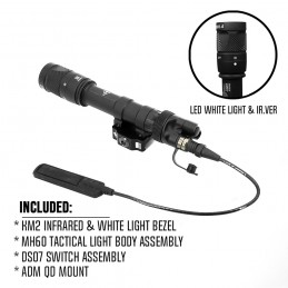 SPECPRECISION M340C Weapon Light Mini Scout Light Pro 3-Volt Scout Light Flashlight Pro w/ Z68 Tailcap
