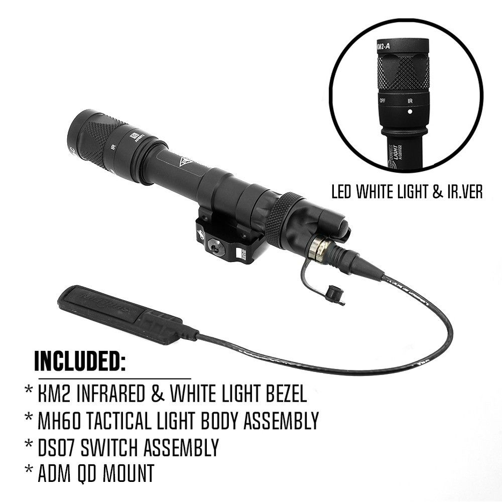 SF M622V Vampire Scout Waffenlampe sichtbar/IR-LED mit DS07-Schalter und ADM-QD-Picatinny-Montage SF M622V Vampire Scout Waffenlampe sichtbar/IR-LED mit DS07-Schalter und ADM-QD-Picatinny-Montage