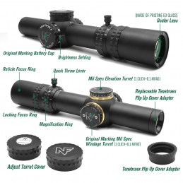 Evolution Gear Nightforce ATACR 1-8X24mm FFP LPVO F1 Riflescope With NF 1.54"/1.93" Mount