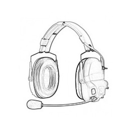 헤드셋| PTT|에어소프트용 전술 헤드폰|군용 헤드폰