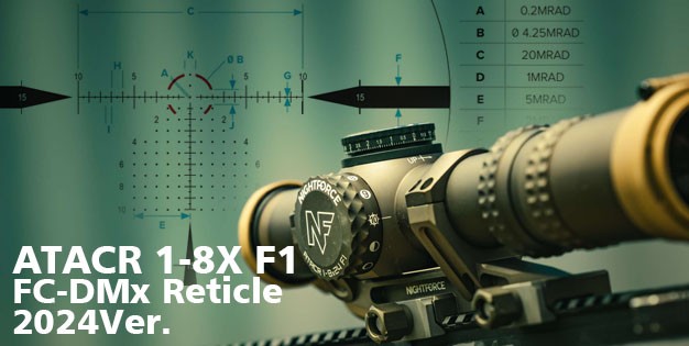 Evolution Gear ATACR 1-8x lpvo F1 First Focal Plane FC-DMX Reticle Riflescope 2024Ver.