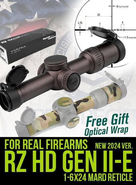 SPECPRECISION Razor HD Gen II-E 1-6x24 Riflescope LPVO w/Original Packing Box Free Gift Optical Wrap Sticker 2024Ver.