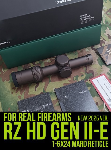 SPECPRECISION 업그레이드 된 RAZOR HD GEN2-E 1-6X24 LPVO RIflescope w/Original 포장 상자 무료 선물 광학 랩 스티커